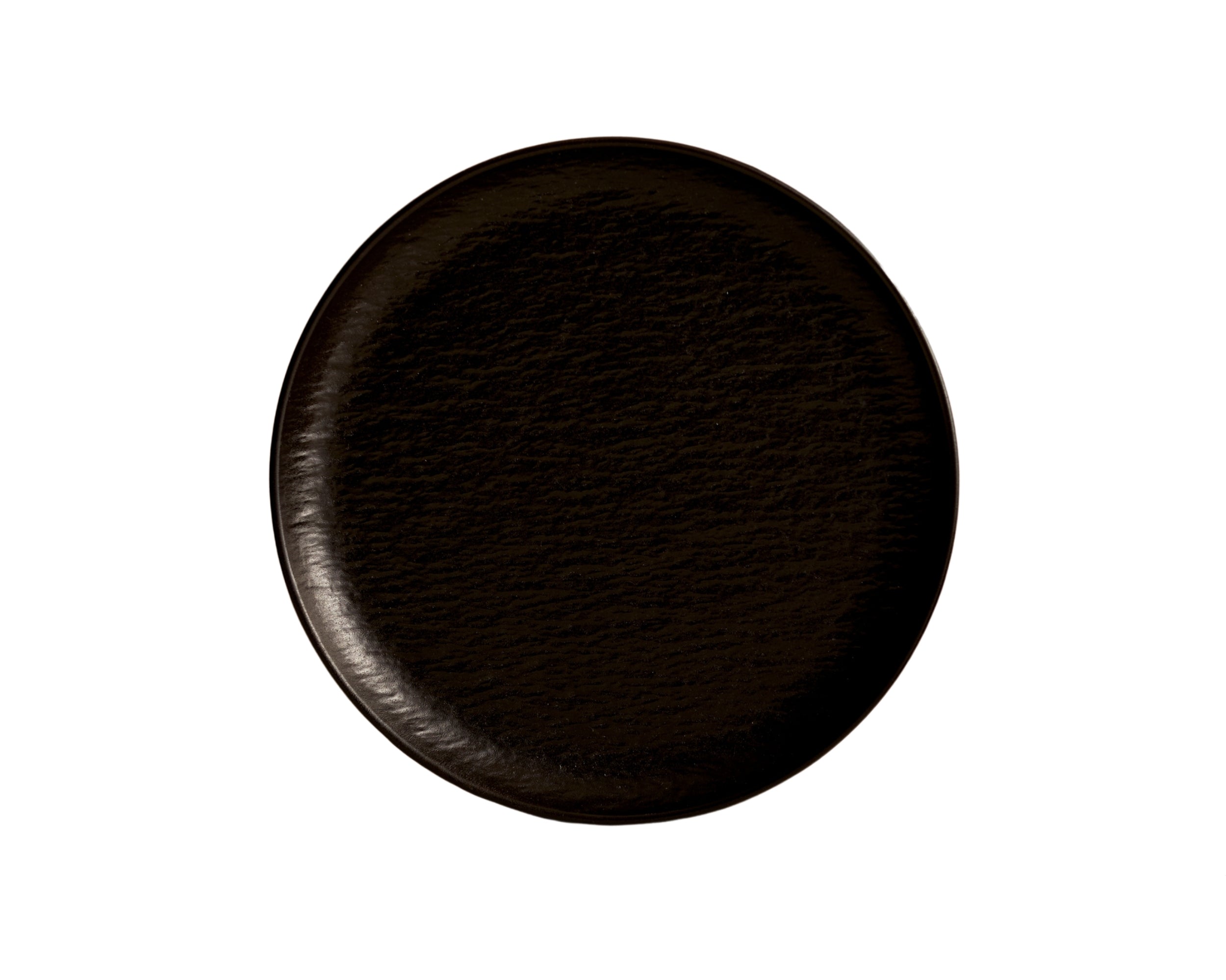 Enigma Black Porcelain Round Starter Plate-4