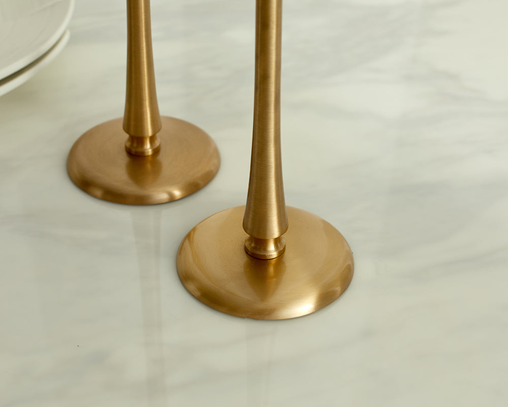 Jenna Brass Candle Holders Set-2